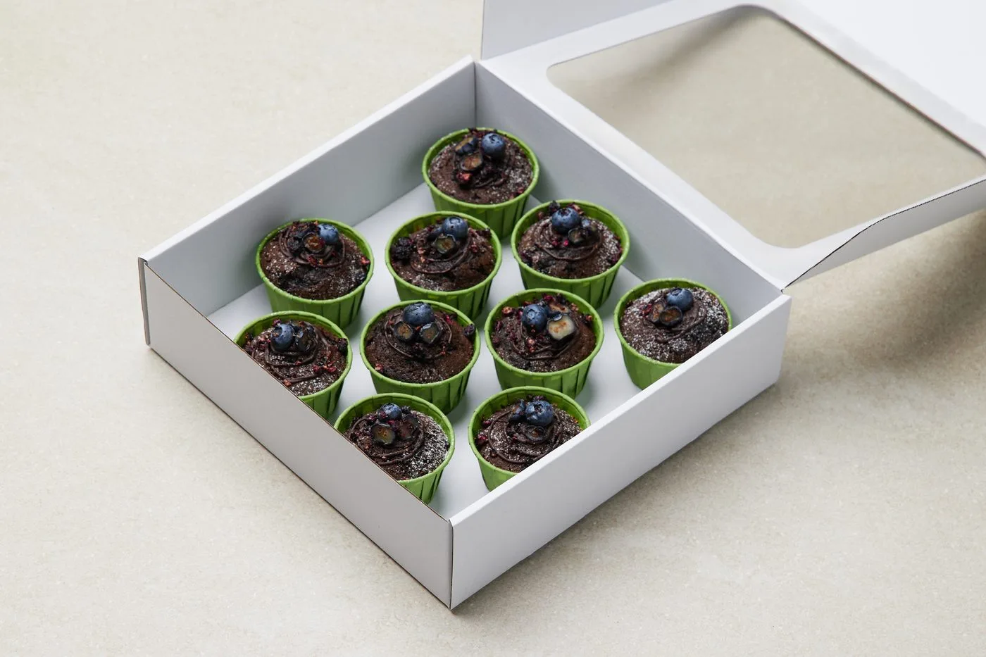 Chocolate & blueberry muffin box