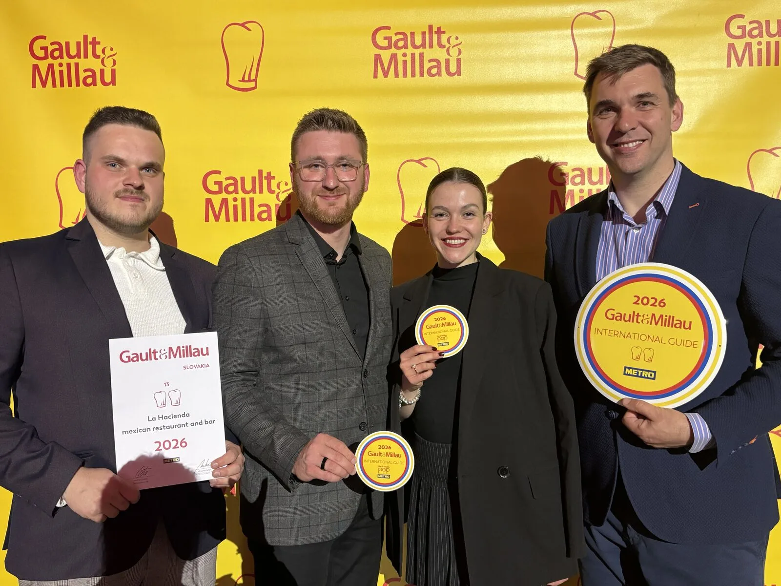 The Precise team with the Gault&Millau 2026 award for La Hacienda