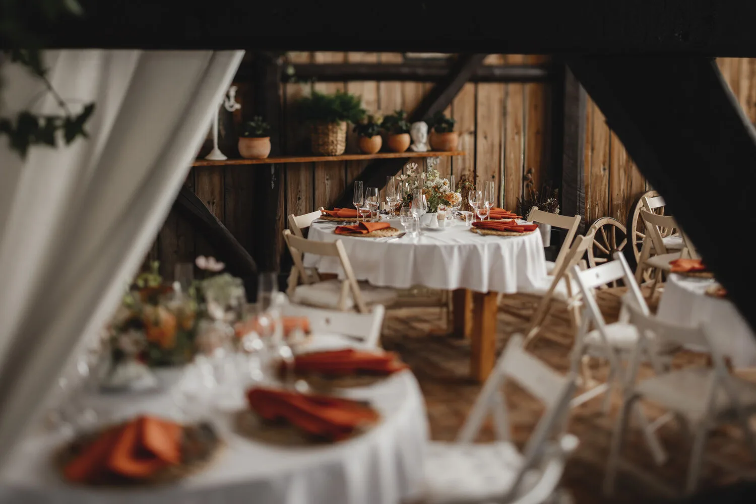 Decor and service at a wedding