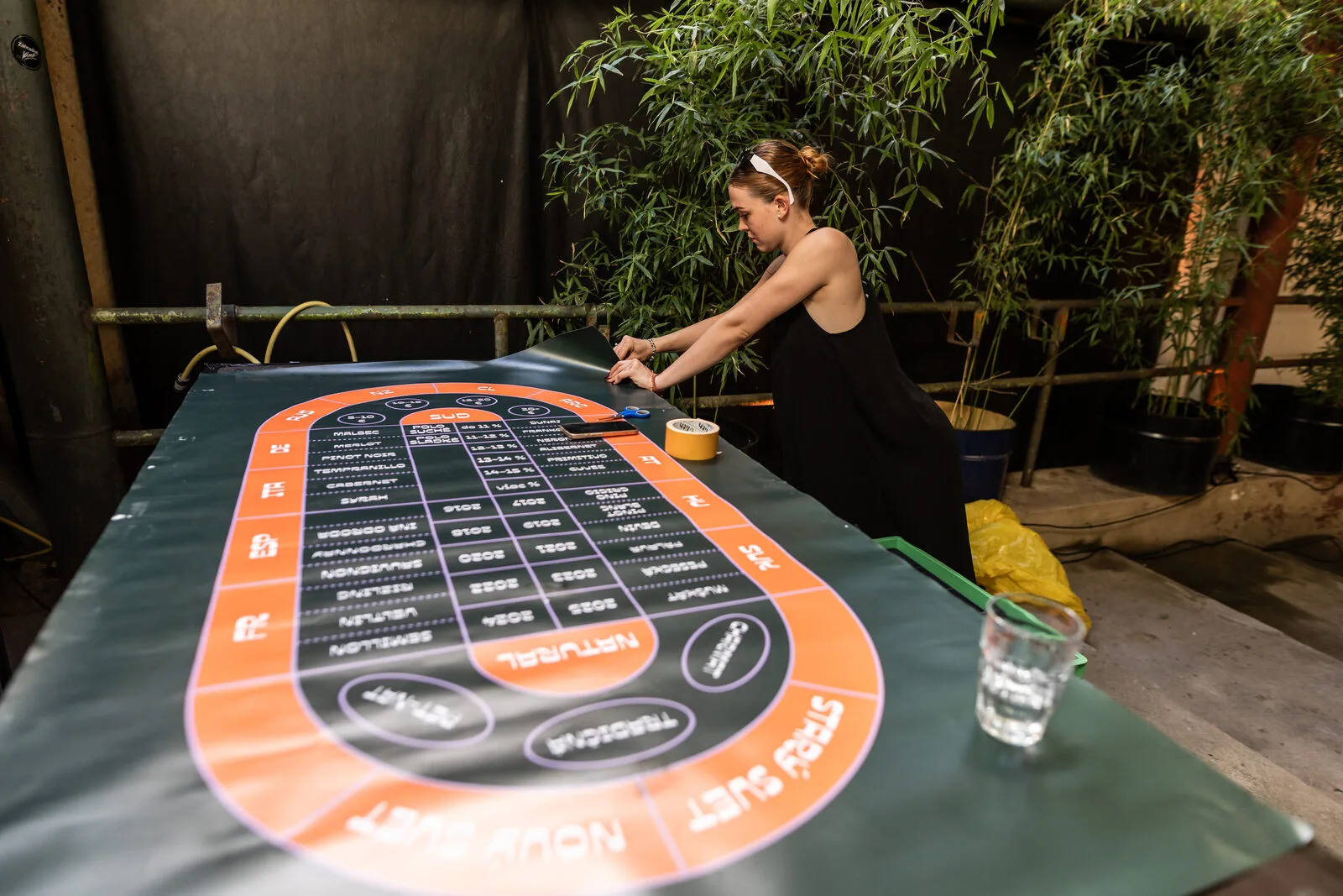 Wine Casino gaming table ready for guests